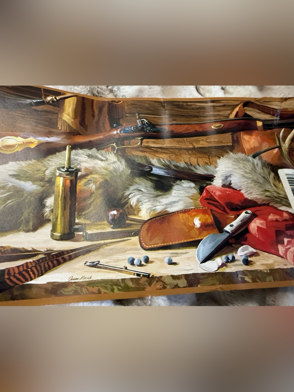 Antique pistol hunting knapping wallpaper western rustic
